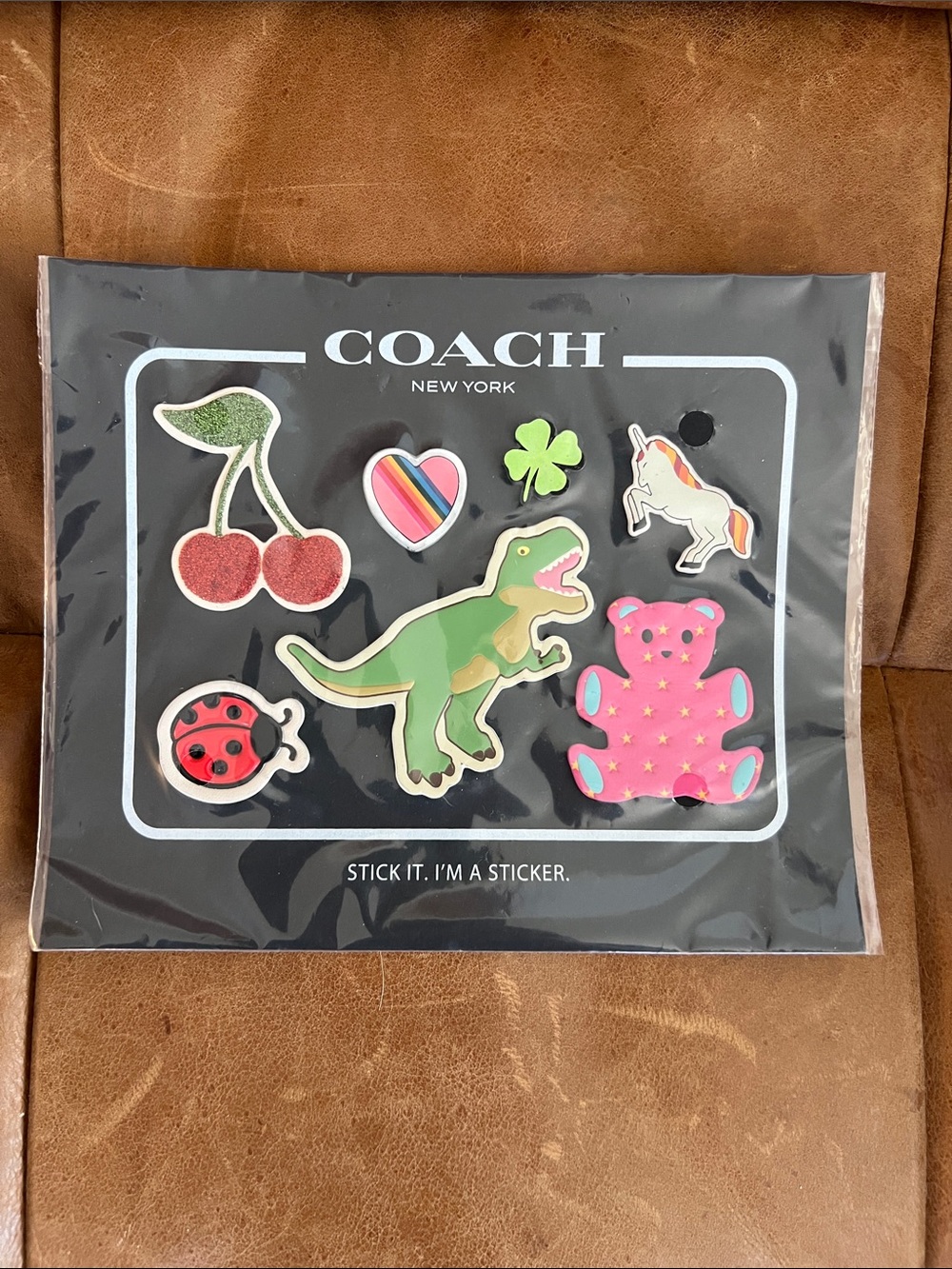 Coach Colorful Character Sticker Set - NWT Rexy, Cherries, Unicorn